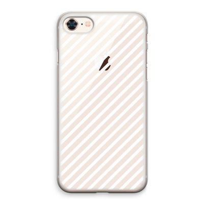 Strepen zwart-wit: iPhone 8 Transparant Hoesje
