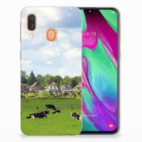 Samsung Galaxy A40 TPU Hoesje Koeien - thumbnail