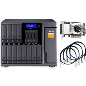 QNAP TL-D1600S behuizing voor opslagstations 2.5/3.5 HDD-/SSD-behuizing Zwart, Grijs