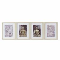 Schilderij DKD Home Decor Boeddha Orientaals (35 x 2 x 45 cm) (4 Stuks)