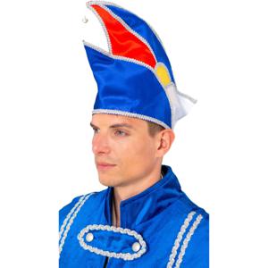 Carnaval verkleed thema Carnaval muts/steek - blauw/wit - Prins Carnaval