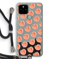 Just peachy: Pixel 5 Transparant Hoesje met koord