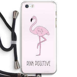Pink positive: iPhone 5 / 5S / SE Transparant Hoesje met koord