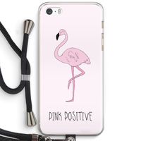 Pink positive: iPhone 5 / 5S / SE Transparant Hoesje met koord