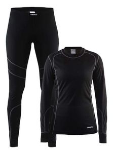 Craft Active onderkleding voordeel set zwart/granite dames M