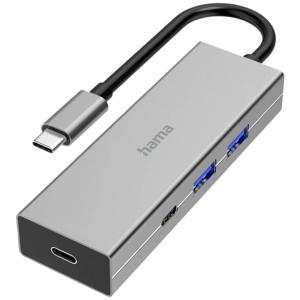 Hama 00200136 interface hub USB 3.2 Gen 1 (3.1 Gen 1) Type-A + Type-C 5000 Mbit/s Grijs