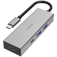 Hama 00200136 interface hub USB 3.2 Gen 1 (3.1 Gen 1) Type-A + Type-C 5000 Mbit/s Grijs - thumbnail