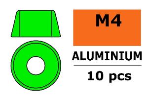 Aluminium Washer voor M4 Socket Head Screws (BD: 10mm) - Groen - 10st