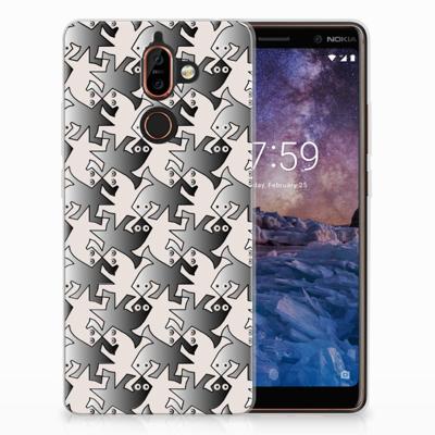 Nokia 7 Plus | TPU Hoesje | Salamander Grey
