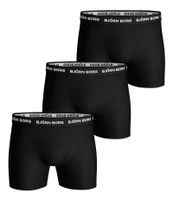 Bjorn Borg boxershorts cotton stretch 3-pack zwart - thumbnail