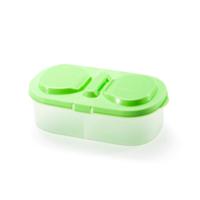 Lunch box voedsel container plastic draagbare camping picknick vouwen fruit container koelkast magnetron opbergdoos (groen)