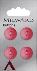 Milward Knoop Rood/Roze Mat 15mm (4 stuks)