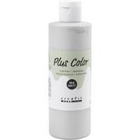 Plus Color acrylverf, zilver, 250 ml/ 1 fles