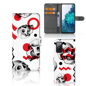 Telefoonhoesje met Naam Samsung Galaxy S20 FE Skull Red