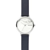 Horlogeband Skagen SKW2719 Leder Blauw 14mm