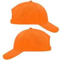 2x stuks 6 panel oranje baseball caps - thumbnail