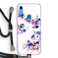 Waterverf bloemen: Huawei Y6s Transparant Hoesje met koord