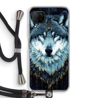 Darkness Wolf: Huawei P40 Lite Transparant Hoesje met koord