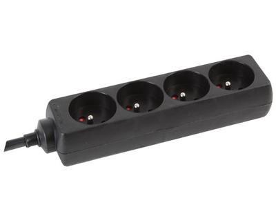 4-voudige stekkerdoos met krimpkous 3g2.5 1.5 m penaarde - Velleman