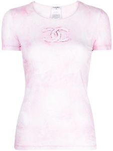 CHANEL Pre-Owned t-shirt à imprimé tie dye (2009) - Rose