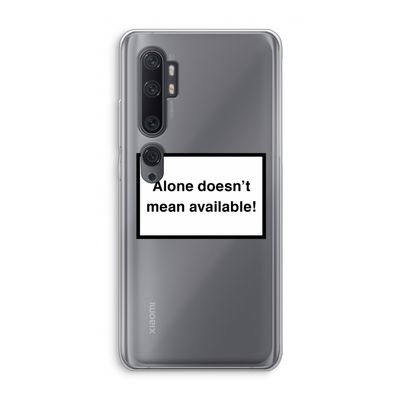 Alone: Xiaomi Mi Note 10 Transparant Hoesje