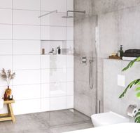 Wiesbaden Eco Inloopdouche met aluminium muurprofiel 60x200cm Nanoglas