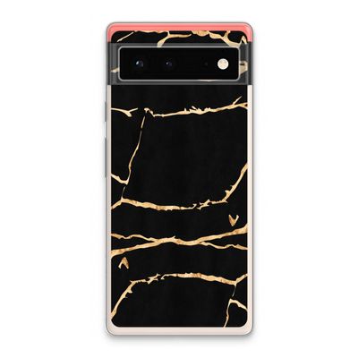 Gouden marmer: Google Pixel 6 Transparant Hoesje