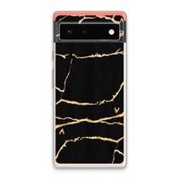 Gouden marmer: Google Pixel 6 Transparant Hoesje