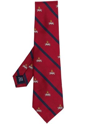Polo Ralph Lauren cravate rayée à broderies - Rouge