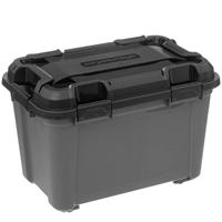 Opberg box - zwart - 55 liter - 57 x 37 x 41cm - met deksel - waterdicht