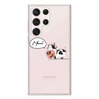 Samsung Galaxy S23 Ultra Telefoonhoesje met Naam Cow