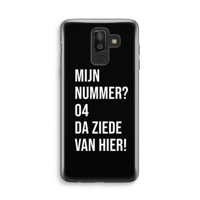 Da ziede van hier - Zwart: Samsung Galaxy J8 (2018) Transparant Hoesje