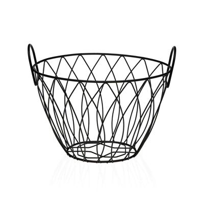 Fruitschaal Versa Zwart Metaal Staal 19,5 X 21,5 X 28,5 CM