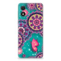 Motorola Moto E13 | Hoesje maken | Cirkels en Vlinders