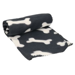 Fleece huisdieren deken voor honden 100 x 70 cm zwart