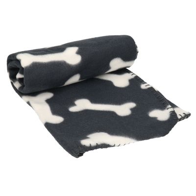 Fleece huisdieren deken voor honden 100 x 70 cm zwart