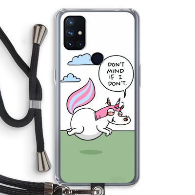 Unicorn: OnePlus Nord N10 5G Transparant Hoesje met koord