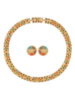 Susan Caplan Vintage parure boucles d'oreilles-colliers D'Orlan (années 1980)