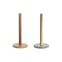 Houder voor keukenpapier Home ESPRIT Bruin Beige Grijs Acacia Dolomite 15 x 15 x 31,5 cm (2 Stuks)
