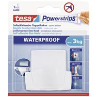 tesa POWERSTRIPS® Waterproof dubbele haak Wit Inhoud: 1 stuk(s) - thumbnail