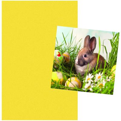 Pasen tafel dekken decoratie set - geel tafelkleed 138 x 220 cm - en 20x paas thema servetten