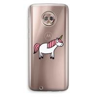 Eenhoorn: Motorola Moto G6 Transparant Hoesje - thumbnail