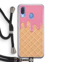 Ice cream: Samsung Galaxy A40 Transparant Hoesje met koord