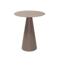 Giga Meubel - Bijzettafel Rond - Metaal Taupe - 38x38x47cm - Faye