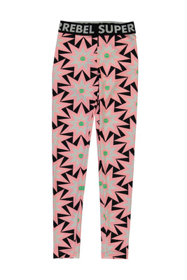 SUPERREBEL Meisjes legging Pearl - Star AOP