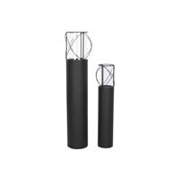 KaarshoudersHome ESPRIT Zwart Metaal Kristal 27 x 27 x 125 cm (2 Stuks)