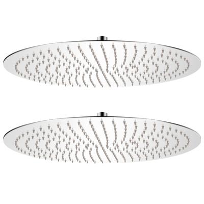 Regendouchekop 2 st rond 50 cm roestvrij staal