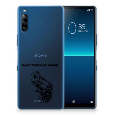 Sony Xperia L4 Silicone-hoesje Gun Don't Touch My Phone