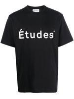 Études Studio t-shirt en coton biologique à logo imprimé - Noir