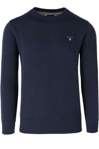 GANT Regular Fit Trui ronde halsnachtblauw, Effen